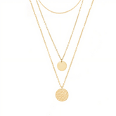 Double Layer Necklace with Plate